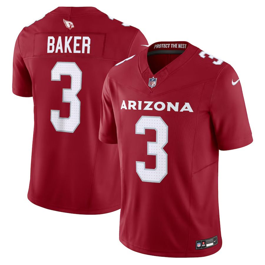 Men Arizona Cardinals 3 Budda Baker Nike Cardinal Vapor F.U.S.E. Limited NFL Jersey